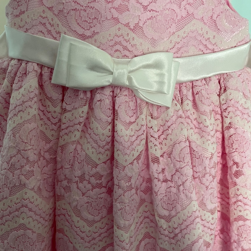 Pink lace dress for girls or baby 18 M - Picture 4 of 4